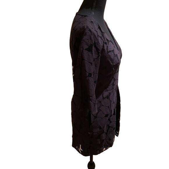 BCBGeneration Black Lace Cutout Bell Sleeves Mini Dress, Sz 6 - Picture 7 of 14